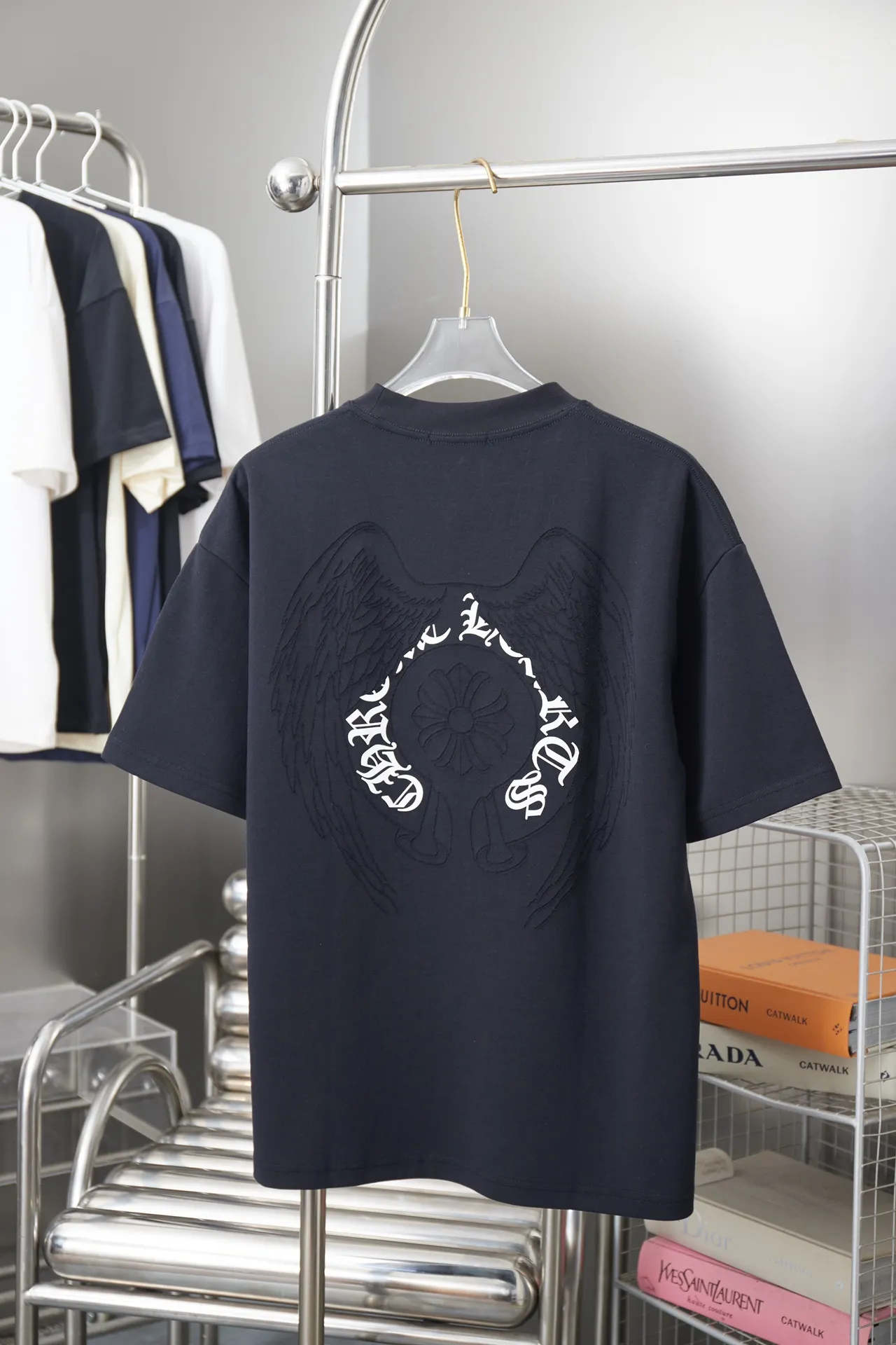 Ch*ome Hearte 26SS New Arrival 100% 32 1X 1 ＋ logo ：Black/White Size：S/M/L/XL